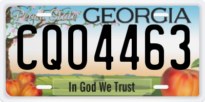 GA license plate CQO4463