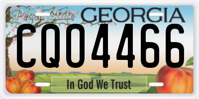 GA license plate CQO4466