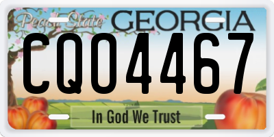 GA license plate CQO4467