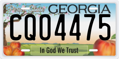 GA license plate CQO4475