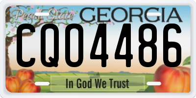 GA license plate CQO4486