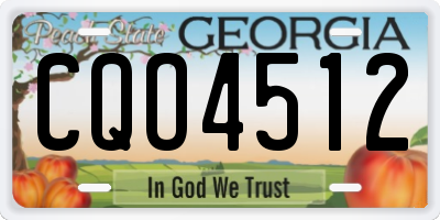 GA license plate CQO4512