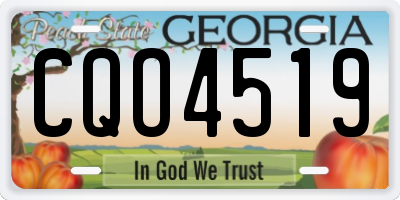 GA license plate CQO4519