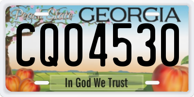 GA license plate CQO4530