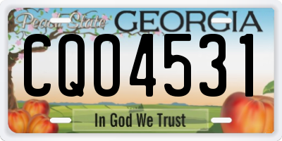 GA license plate CQO4531