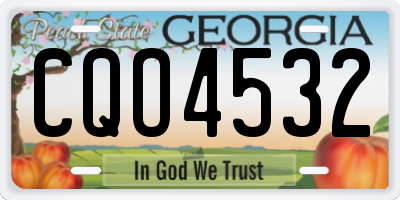 GA license plate CQO4532