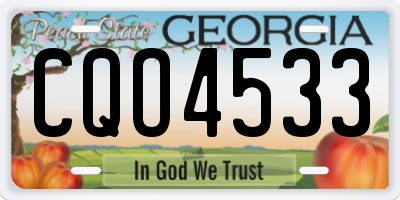 GA license plate CQO4533