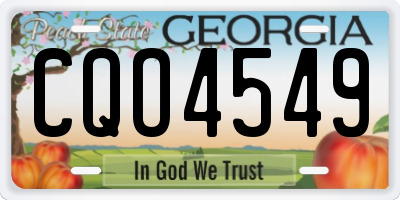 GA license plate CQO4549