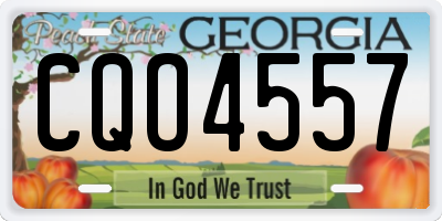 GA license plate CQO4557