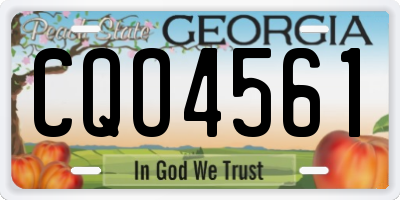 GA license plate CQO4561