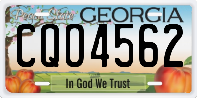 GA license plate CQO4562