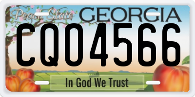 GA license plate CQO4566