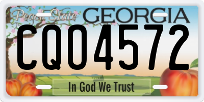 GA license plate CQO4572