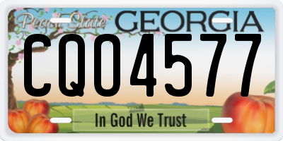 GA license plate CQO4577