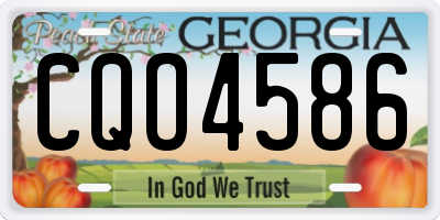 GA license plate CQO4586