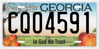 GA license plate CQO4591