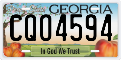 GA license plate CQO4594