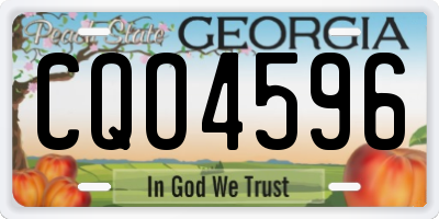GA license plate CQO4596