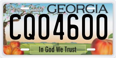 GA license plate CQO4600