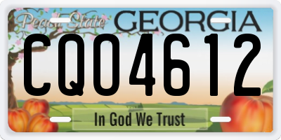 GA license plate CQO4612