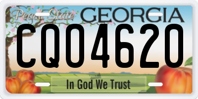 GA license plate CQO4620