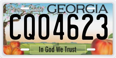 GA license plate CQO4623
