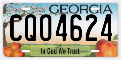 GA license plate CQO4624