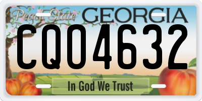 GA license plate CQO4632