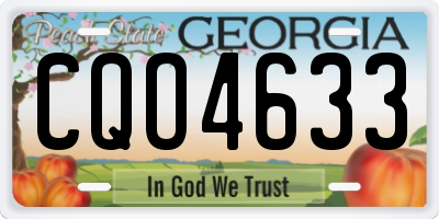 GA license plate CQO4633