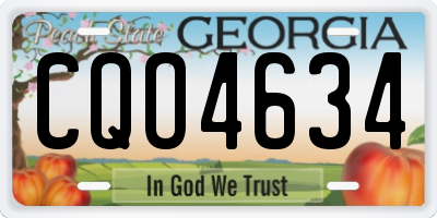 GA license plate CQO4634