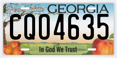 GA license plate CQO4635