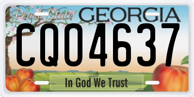 GA license plate CQO4637