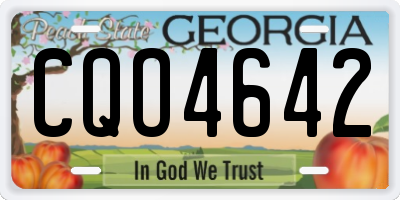 GA license plate CQO4642
