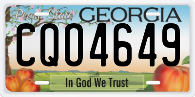 GA license plate CQO4649