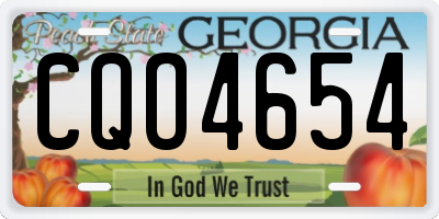 GA license plate CQO4654