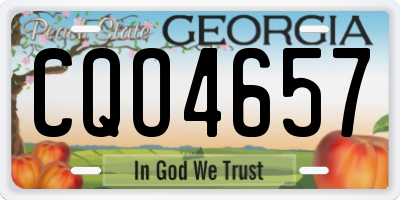 GA license plate CQO4657