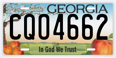GA license plate CQO4662