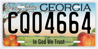 GA license plate CQO4664