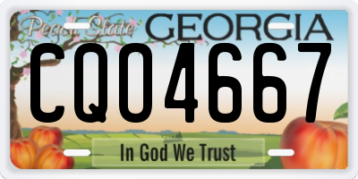 GA license plate CQO4667