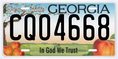 GA license plate CQO4668