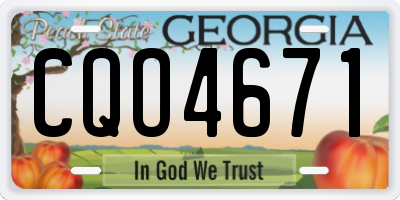 GA license plate CQO4671