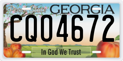 GA license plate CQO4672