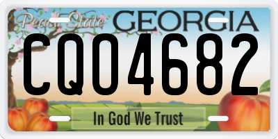 GA license plate CQO4682