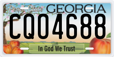 GA license plate CQO4688