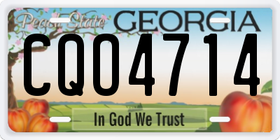 GA license plate CQO4714