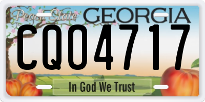 GA license plate CQO4717