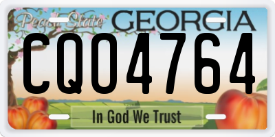 GA license plate CQO4764