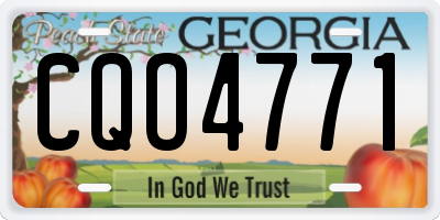 GA license plate CQO4771