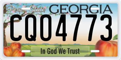 GA license plate CQO4773