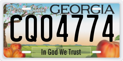 GA license plate CQO4774